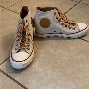 Covered Wedge with Leather Laces